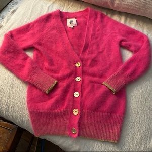 Hot pink and gold juicy couture angora sweater
